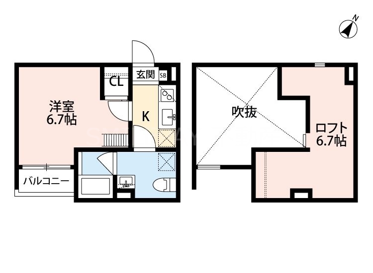 2階の間取り図