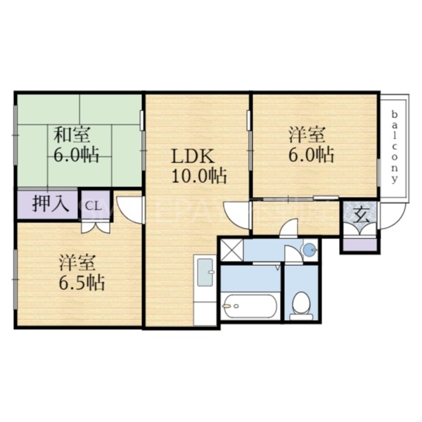 2階の間取り図