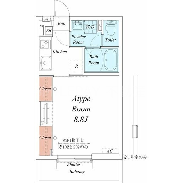 1階の間取り図