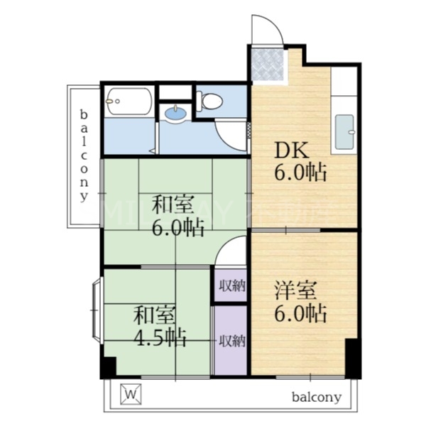 2階の間取り図