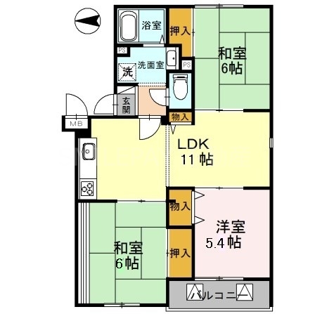 1階の間取り図