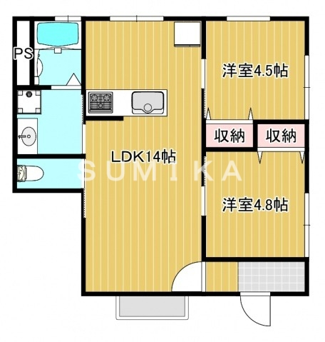 1階の間取り図