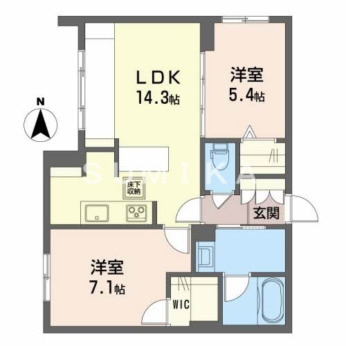 1階の間取り図