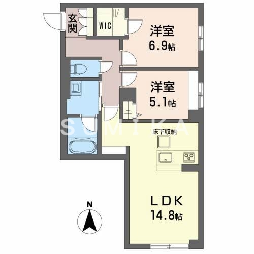1階の間取り図
