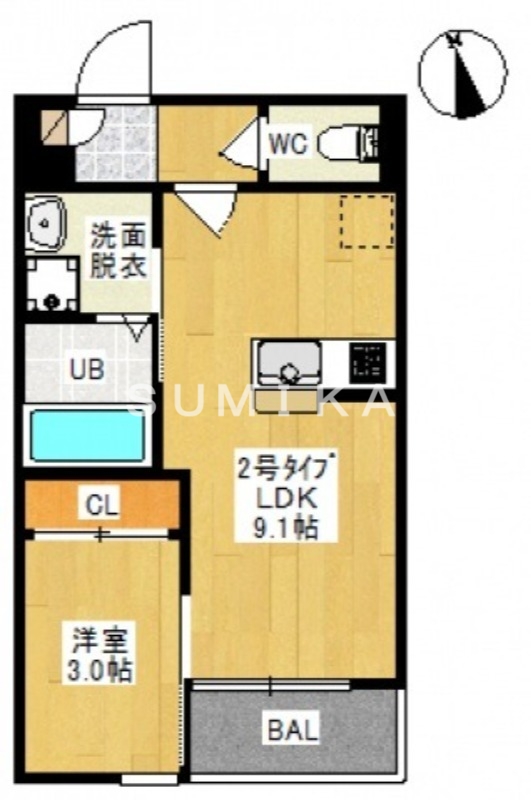2階の間取り図