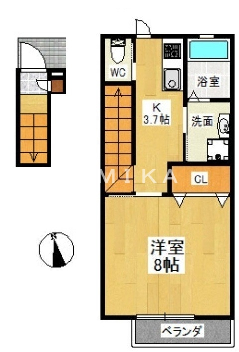 2階の間取り図