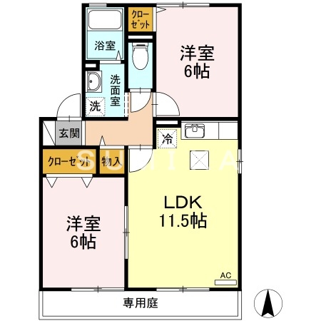1階の間取り図