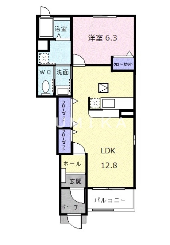 1階の間取り図