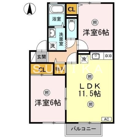 2階の間取り図