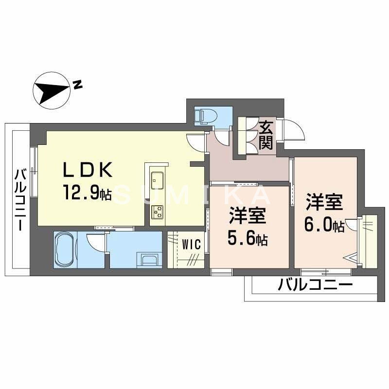 2階の間取り図