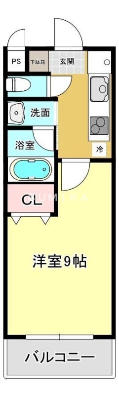 4階の間取り図