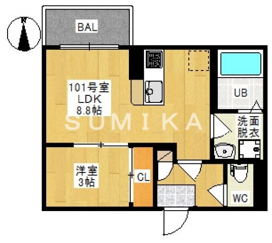 1階の間取り図