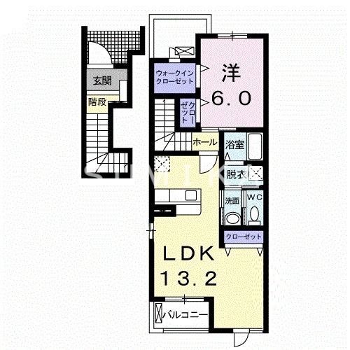 2階の間取り図