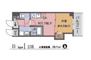 8階の間取り図