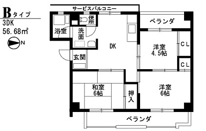 4階の間取り図
