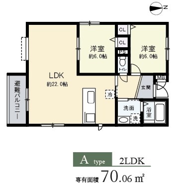 2階の間取り図