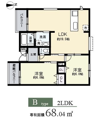 2階の間取り図