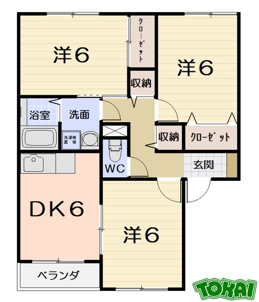 2階の間取り図