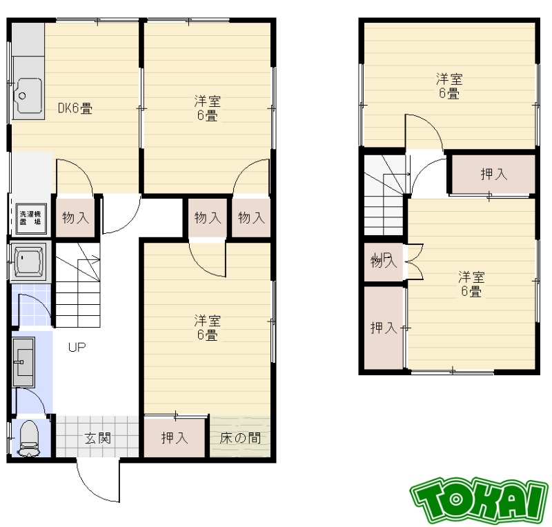 -階の間取り図