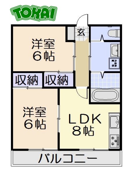 2階の間取り図