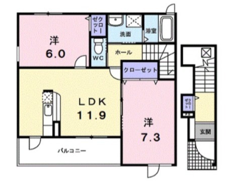 2階の間取り図
