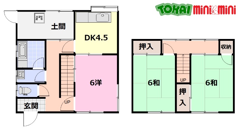1-2階の間取り図