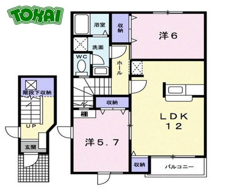 2階の間取り図