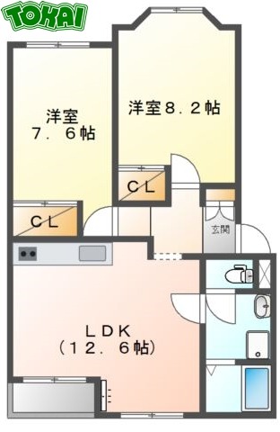 1階の間取り図