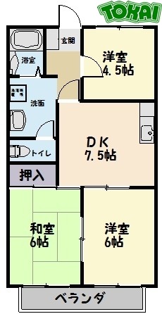 2階の間取り図
