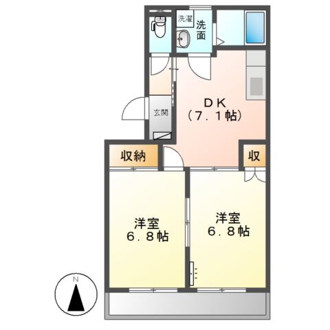 2階の間取り図