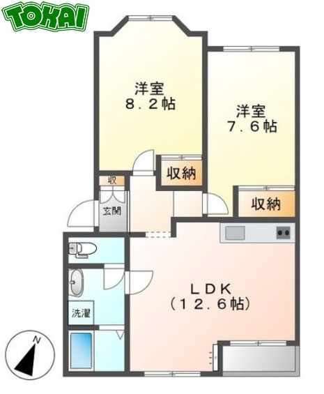 2階の間取り図