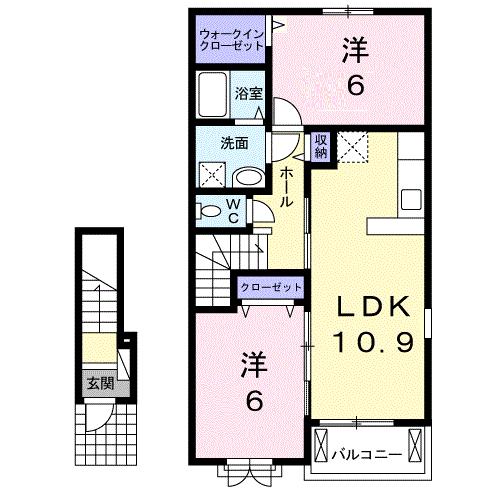 2階の間取り図