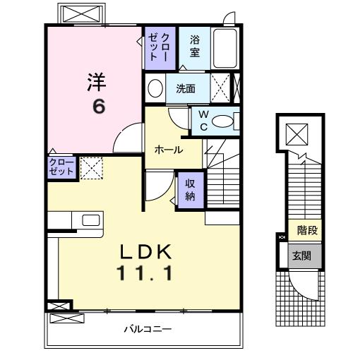 2階の間取り図