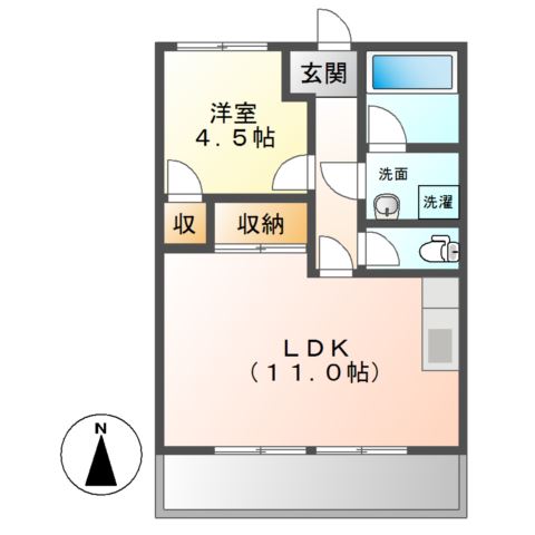 2階の間取り図