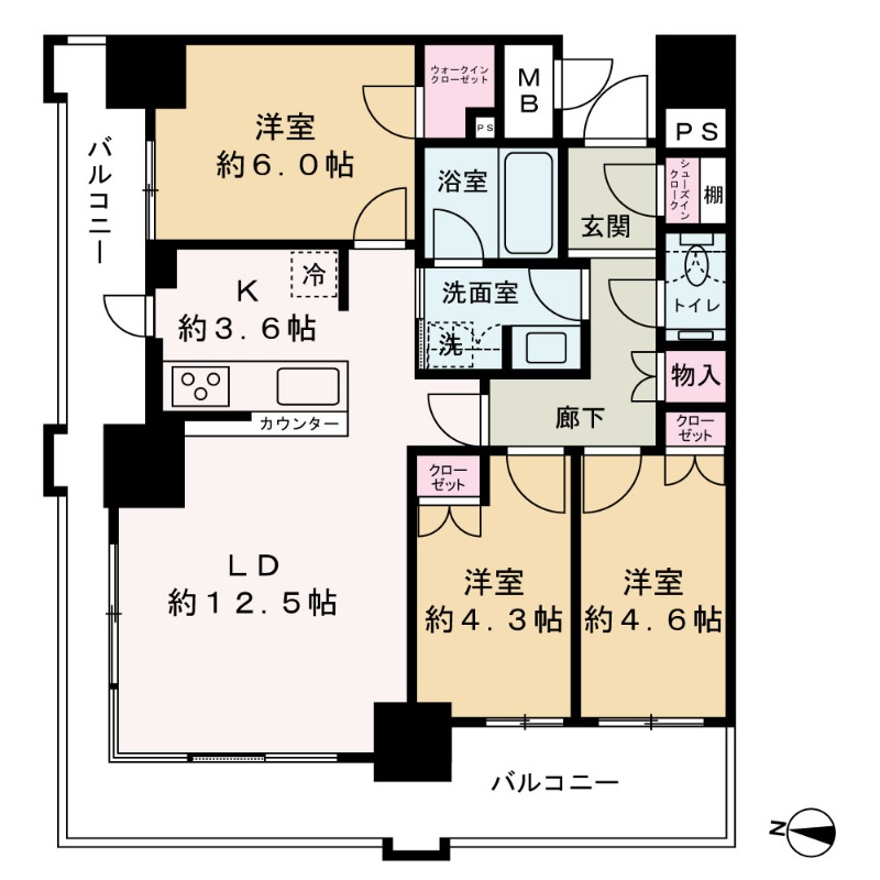 5階の間取り図