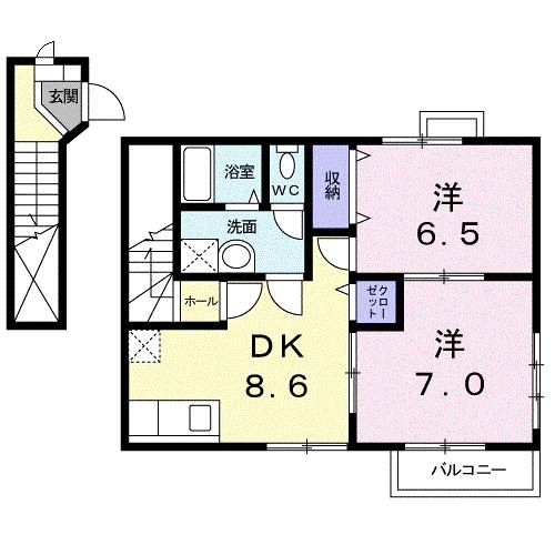 2階の間取り図