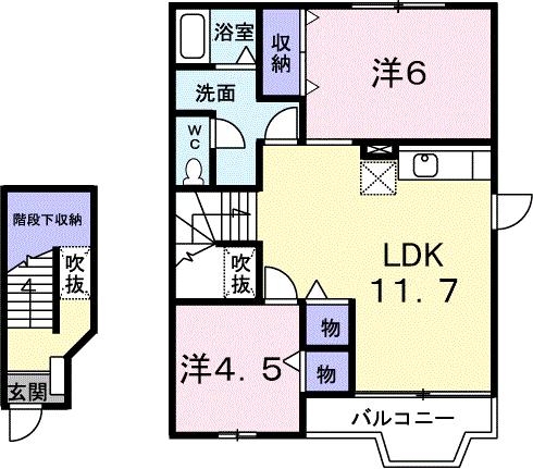 2階の間取り図