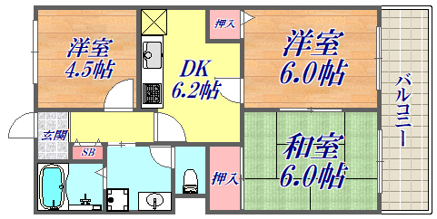 2階の間取り図