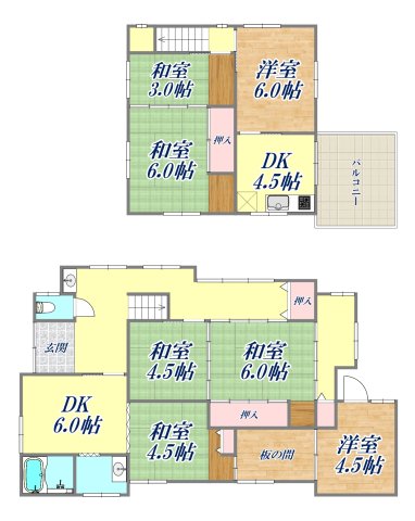 -階の間取り図