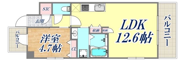 4階の間取り図