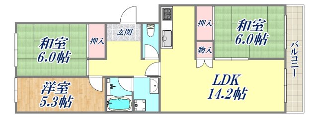 1階の間取り図