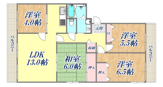 2階の間取り図