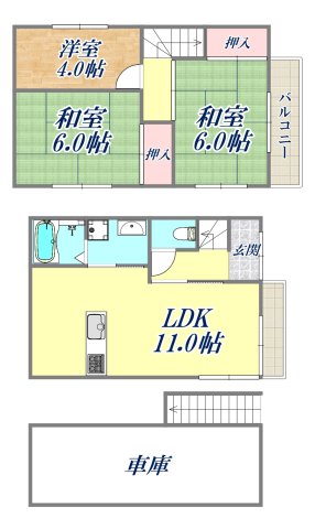 -階の間取り図