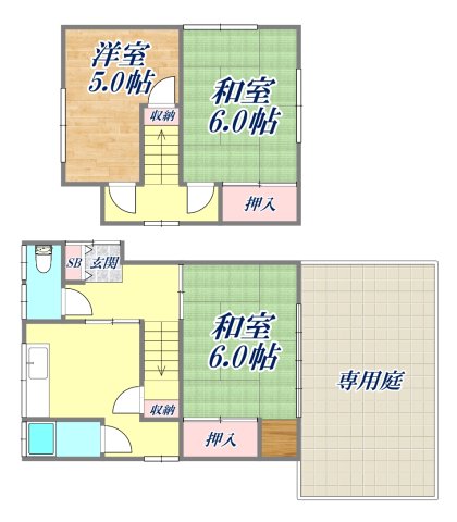 -階の間取り図