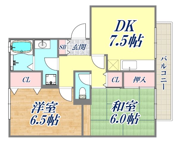 2階の間取り図