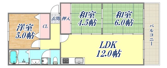 2階の間取り図