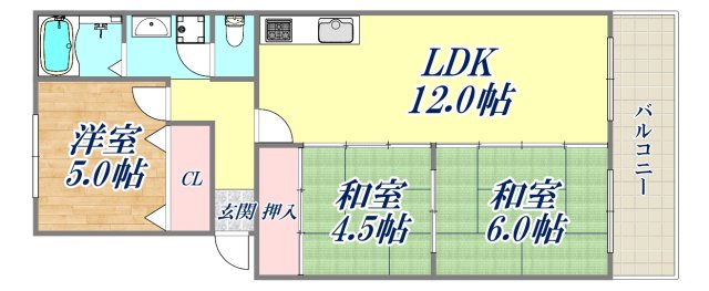 2階の間取り図