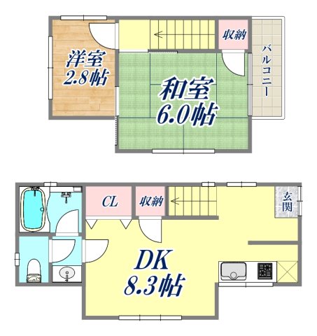 -階の間取り図