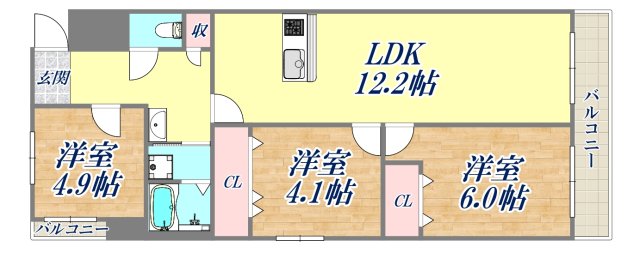 7階の間取り図