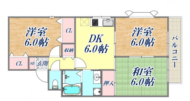 2階の間取り図